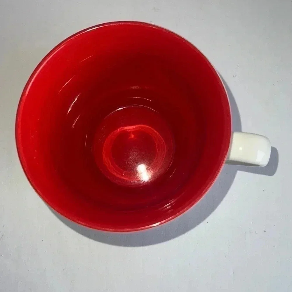 Starbucks c.2008 Mug, 12 fl oz / 355 ml, Red & White Blossoms